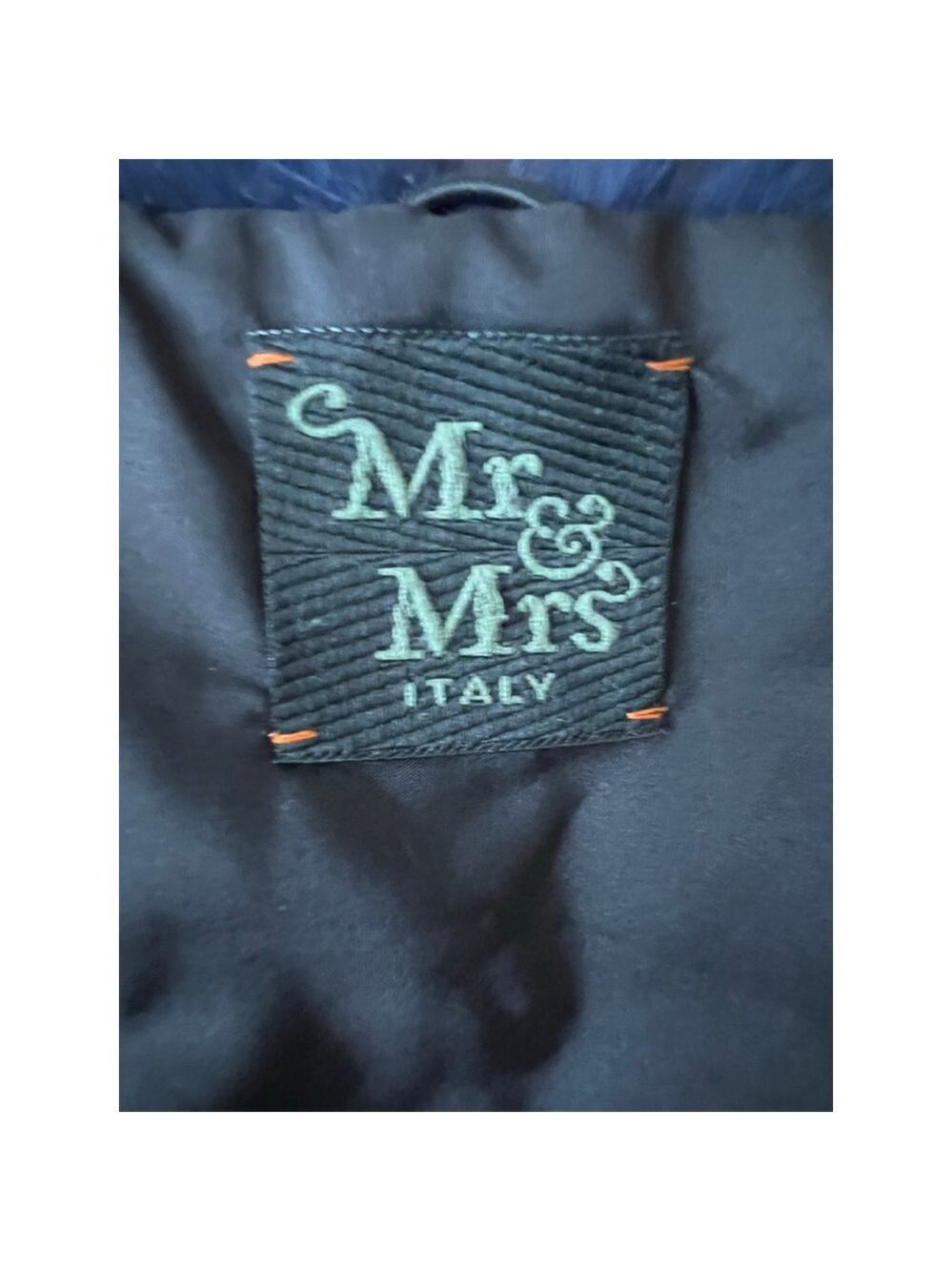 New Mr & Mrs Italy Blue & Black Fox Fur Scarf - Picture 4 of 7